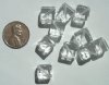 10 10mm Machine Cut Crystal Diagonally Drilled Cubes